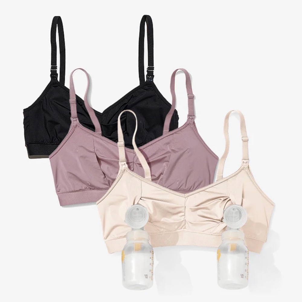 Bodily Do Anything Nursing & Pumping Bra 3-Pack Black XL
